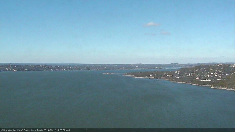 Lake Travis webcam, January 12, 2019 10:30 AM CT