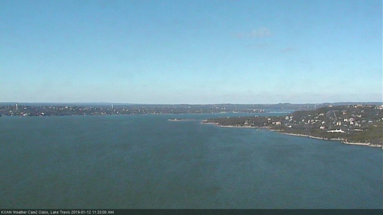 Lake Travis webcam, January 12, 2019 10:35 AM CT