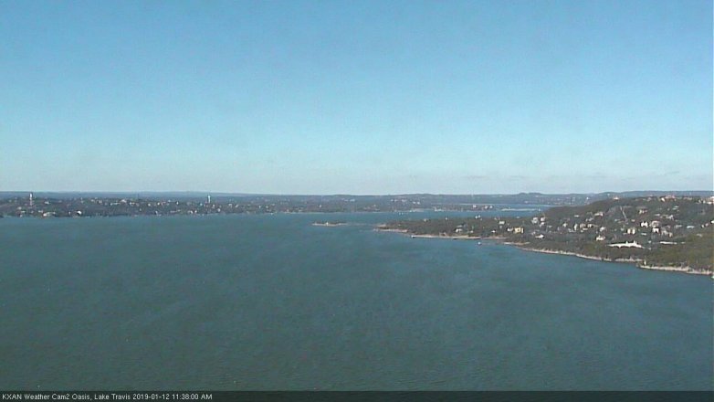 Lake Travis webcam, January 12, 2019 10:40 AM CT