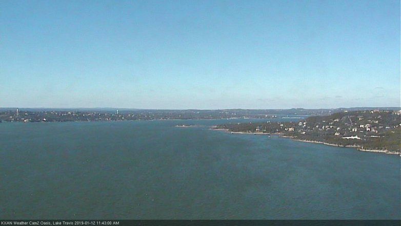 Lake Travis webcam, January 12, 2019 10:45 AM CT