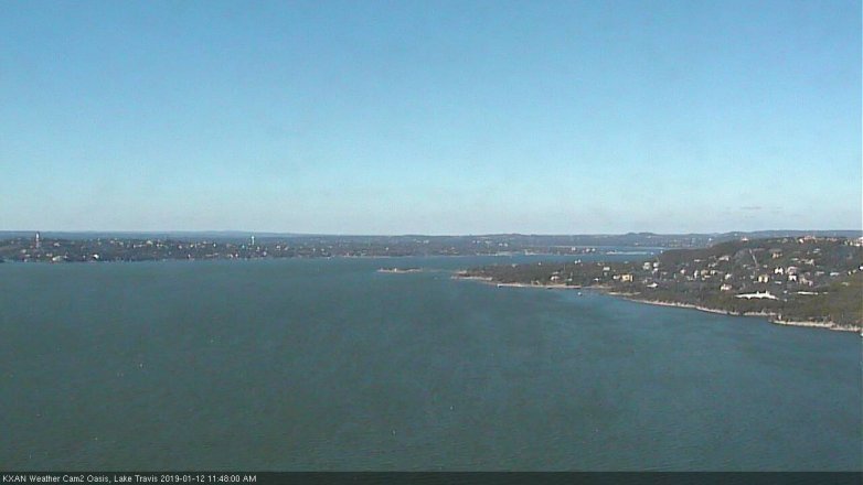 Lake Travis webcam, January 12, 2019 10:50 AM CT