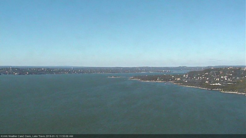 Lake Travis webcam, January 12, 2019 10:55 AM CT