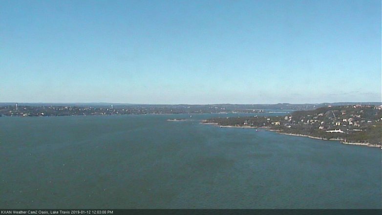 Lake Travis webcam, January 12, 2019 11:05 AM CT