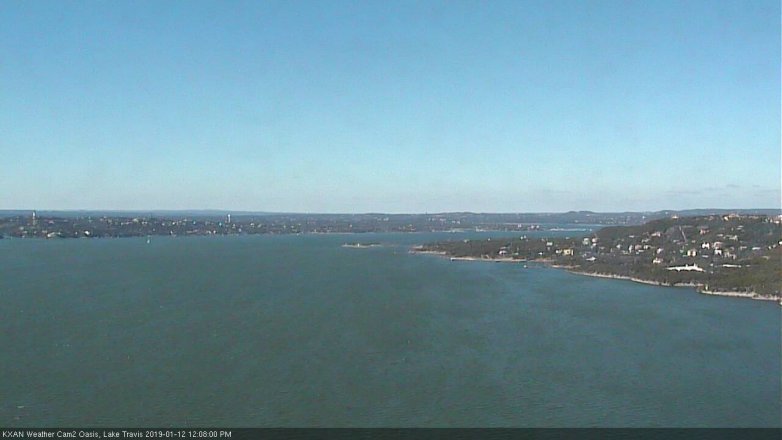 Lake Travis webcam, January 12, 2019 11:10 AM CT