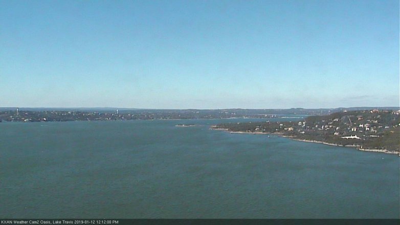 Lake Travis webcam, January 12, 2019 11:15 AM CT
