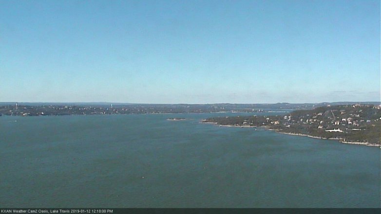 Lake Travis webcam, January 12, 2019 11:20 AM CT