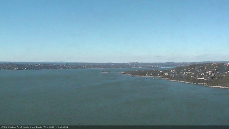 Lake Travis webcam, January 12, 2019 11:25 AM CT