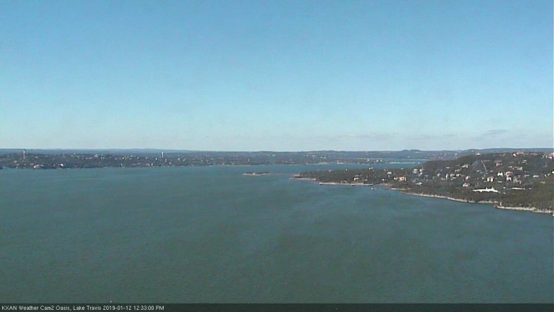 Lake Travis webcam, January 12, 2019 11:35 AM CT