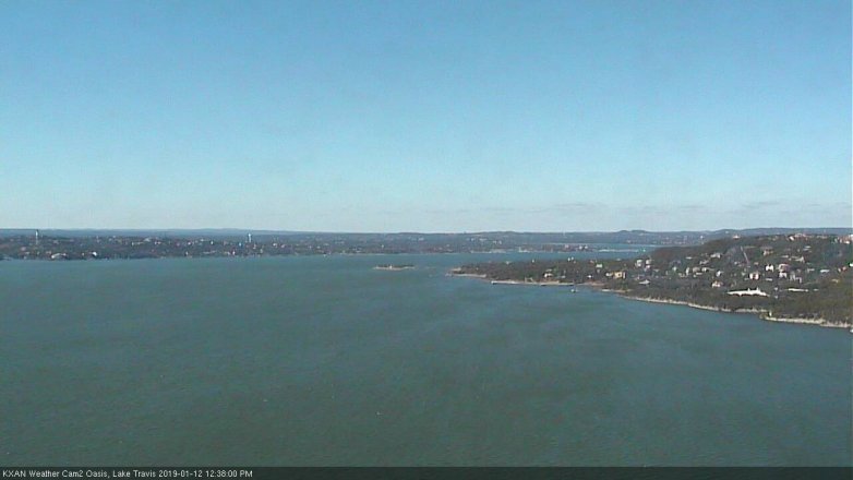 Lake Travis webcam, January 12, 2019 11:40 AM CT