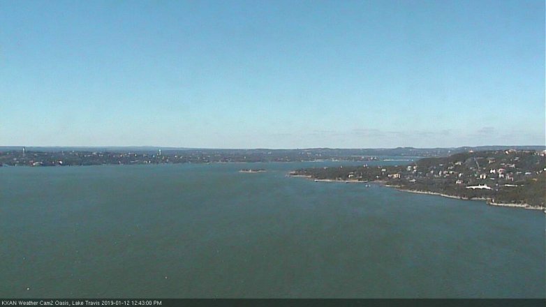 Lake Travis webcam, January 12, 2019 11:45 AM CT
