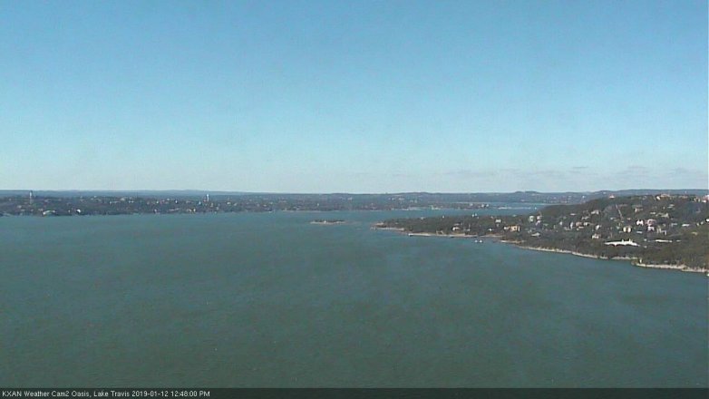 Lake Travis webcam, January 12, 2019 11:50 AM CT