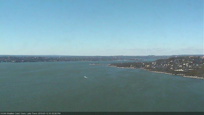 Lake Travis webcam, January 12, 2019 12:05 PM CT