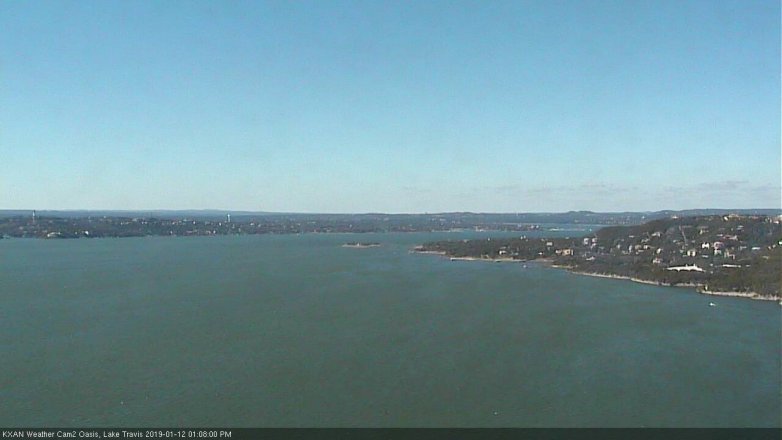 Lake Travis webcam, January 12, 2019 12:10 PM CT