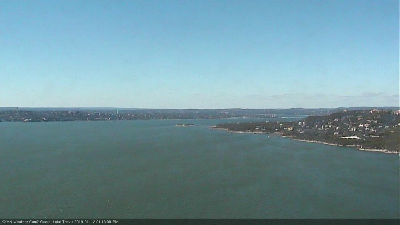 Lake Travis webcam, January 12, 2019 12:15 PM CT