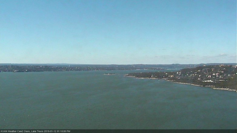 Lake Travis webcam, January 12, 2019 12:20 PM CT
