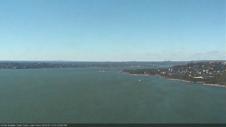 Lake Travis webcam, January 12, 2019 12:25 PM CT