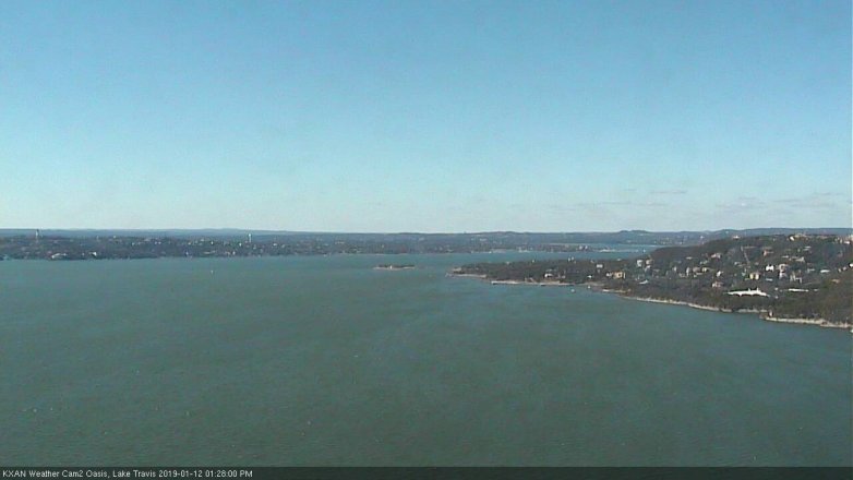 Lake Travis webcam, January 12, 2019 12:30 PM CT