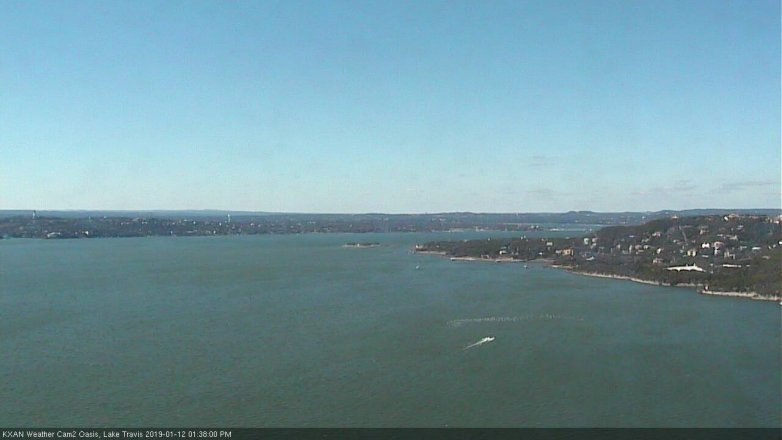 Lake Travis webcam, January 12, 2019 12:40 PM CT