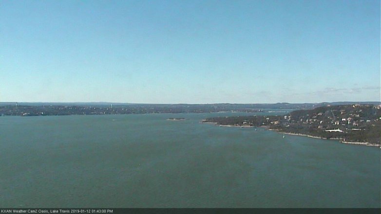 Lake Travis webcam, January 12, 2019 12:45 PM CT