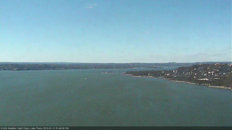 Lake Travis webcam, January 12, 2019 12:50 PM CT