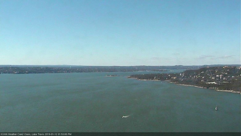 Lake Travis webcam, January 12, 2019 12:55 PM CT