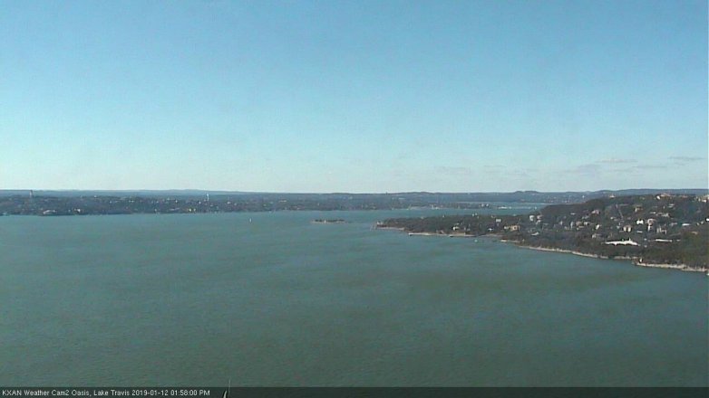 Lake Travis webcam, January 12, 2019 1:00 PM CT