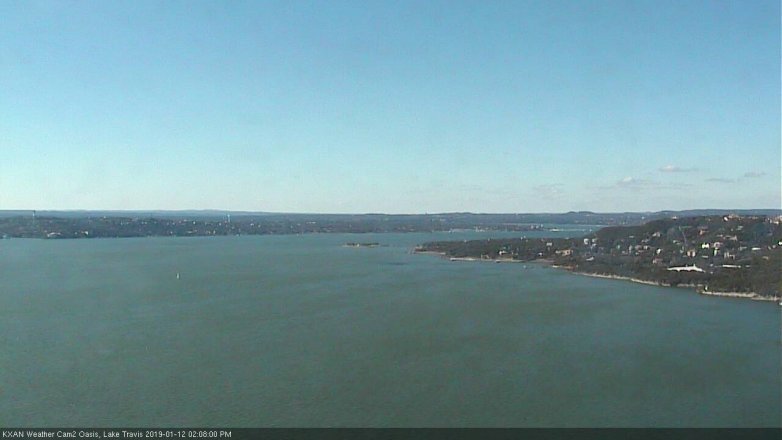Lake Travis webcam, January 12, 2019 1:10 PM CT