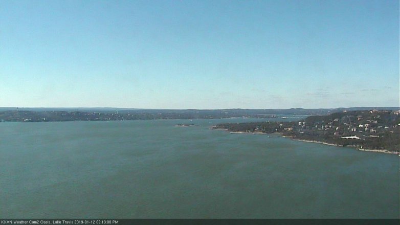 Lake Travis webcam, January 12, 2019 1:15 PM CT