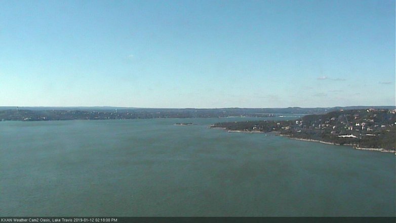 Lake Travis webcam, January 12, 2019 1:20 PM CT