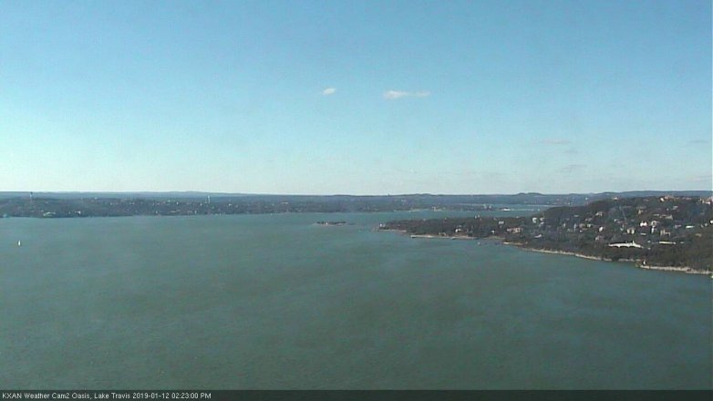 Lake Travis webcam, January 12, 2019 1:25 PM CT
