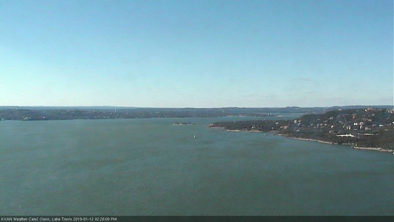 Lake Travis webcam, January 12, 2019 1:30 PM CT