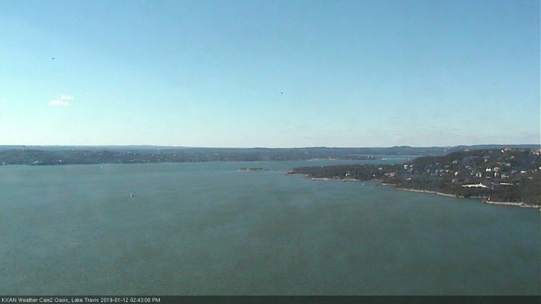 Lake Travis webcam, January 12, 2019 1:45 PM CT