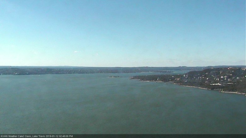 Lake Travis webcam, January 12, 2019 1:50 PM CT