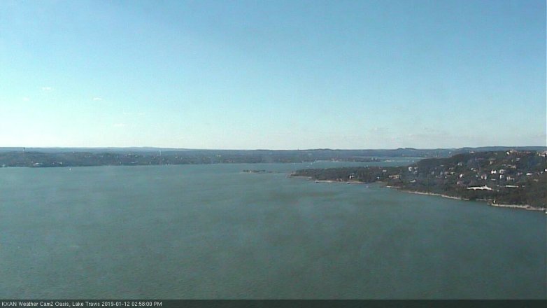 Lake Travis webcam, January 12, 2019 2:00 PM CT