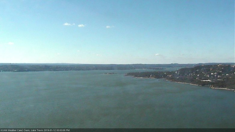 Lake Travis webcam, January 12, 2019 2:05 PM CT
