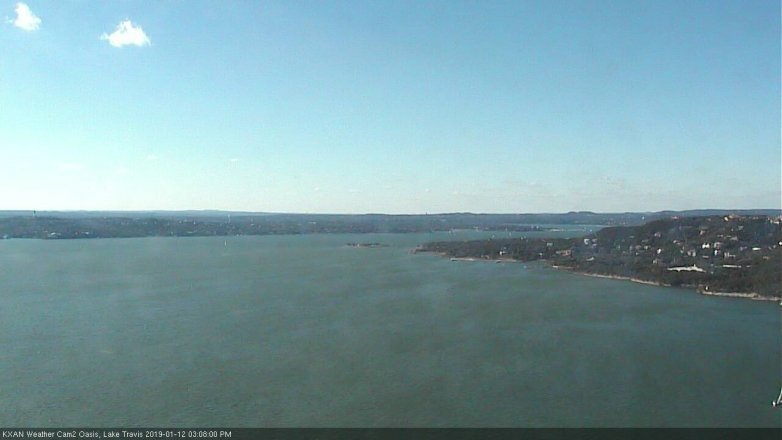 Lake Travis webcam, January 12, 2019 2:10 PM CT