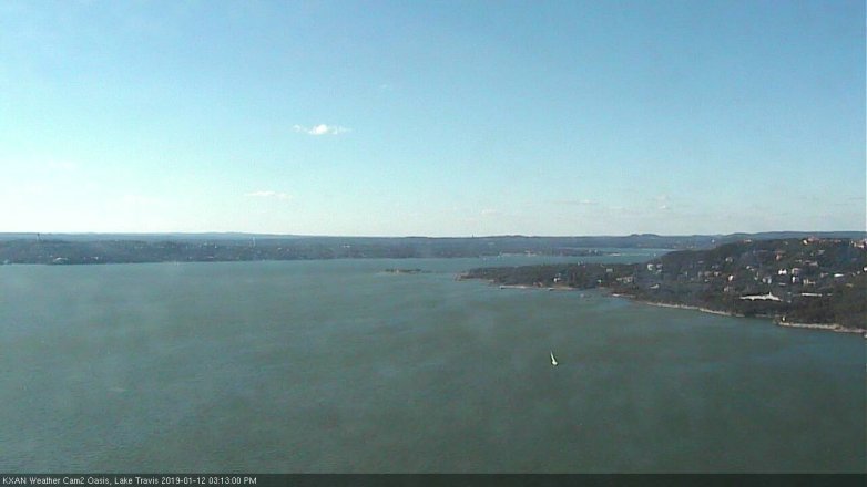 Lake Travis webcam, January 12, 2019 2:15 PM CT