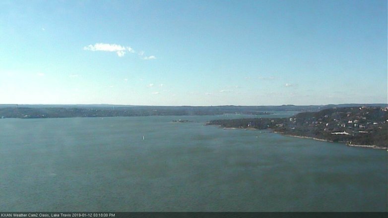 Lake Travis webcam, January 12, 2019 2:20 PM CT