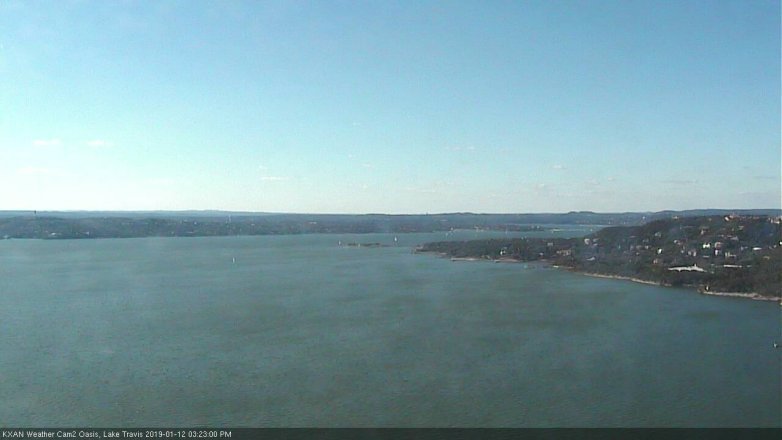 Lake Travis webcam, January 12, 2019 2:25 PM CT