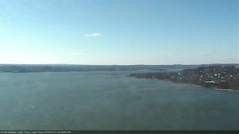 Lake Travis webcam, January 12, 2019 2:30 PM CT