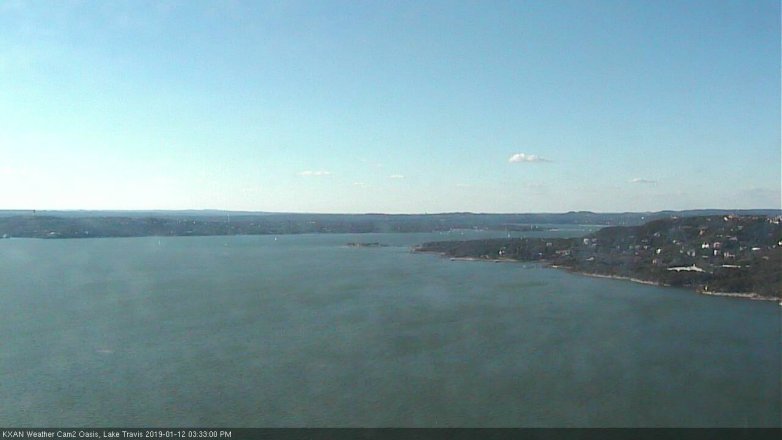 Lake Travis webcam, January 12, 2019 2:35 PM CT