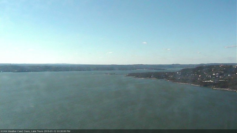 Lake Travis webcam, January 12, 2019 2:40 PM CT