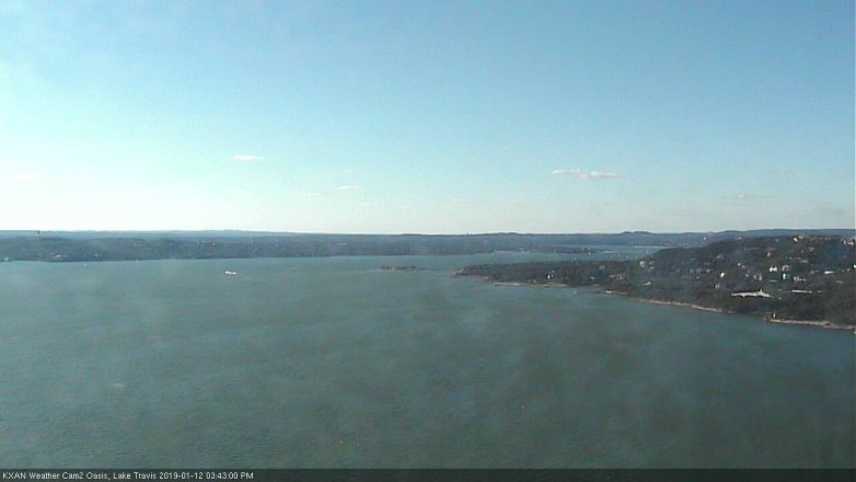 Lake Travis webcam, January 12, 2019 2:45 PM CT