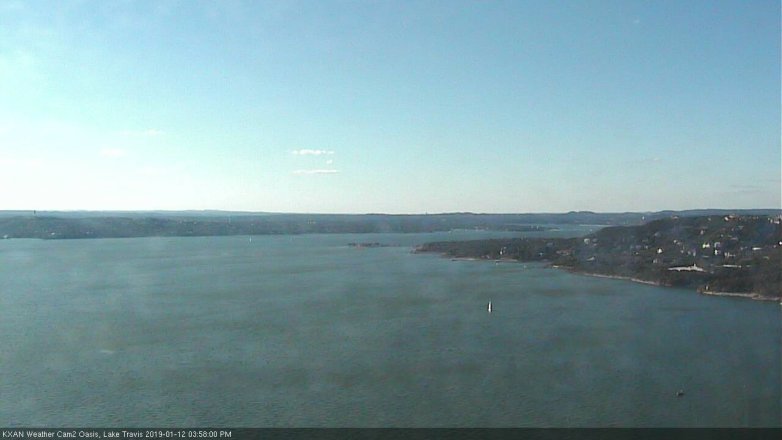 Lake Travis webcam, January 12, 2019 3:00 PM CT