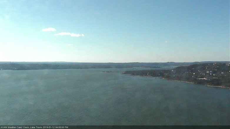 Lake Travis webcam, January 12, 2019 3:10 PM CT