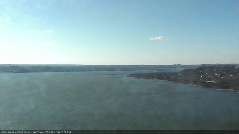 Lake Travis webcam, January 12, 2019 3:15 PM CT