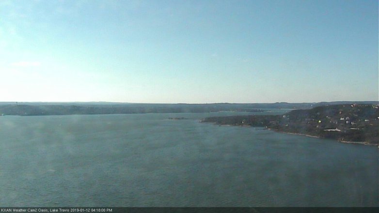 Lake Travis webcam, January 12, 2019 3:20 PM CT