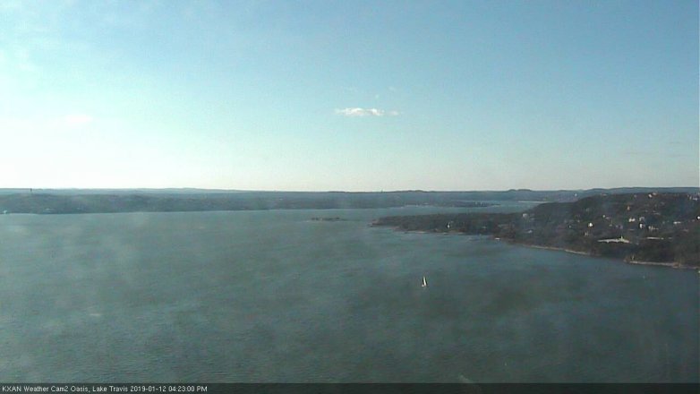 Lake Travis webcam, January 12, 2019 3:25 PM CT