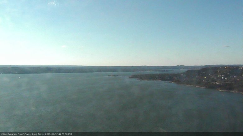 Lake Travis webcam, January 12, 2019 3:30 PM CT