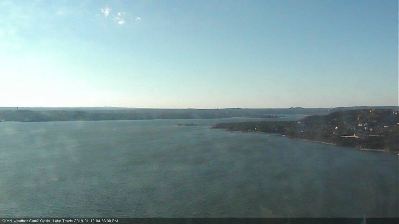 Lake Travis webcam, January 12, 2019 3:35 PM CT